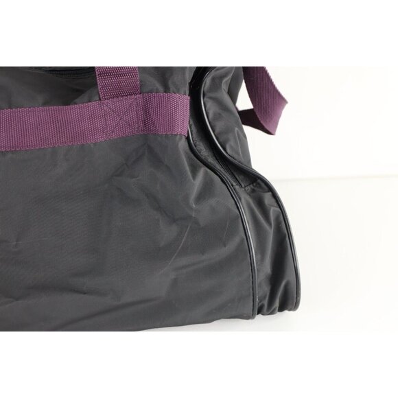 Vintage 90s MacGregor Spell Out Handled Duffle Gym Bag Carry On Weekender Purple - Picture 6 of 9